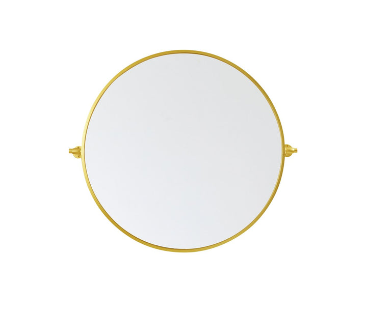 Round Pivot Mirror 30 Inch In Gold by Elegant Decor