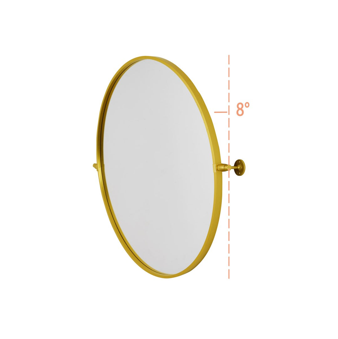 Round Pivot Mirror 30 Inch In Gold