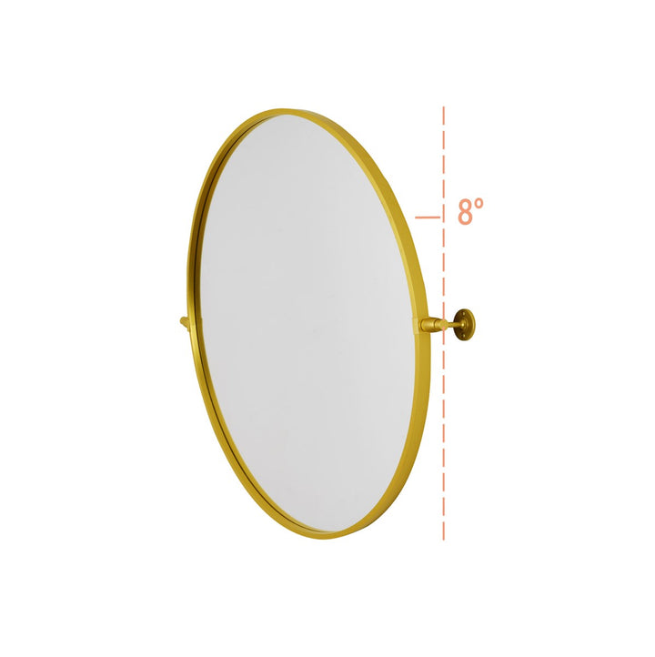Round Pivot Mirror 30 Inch In Gold