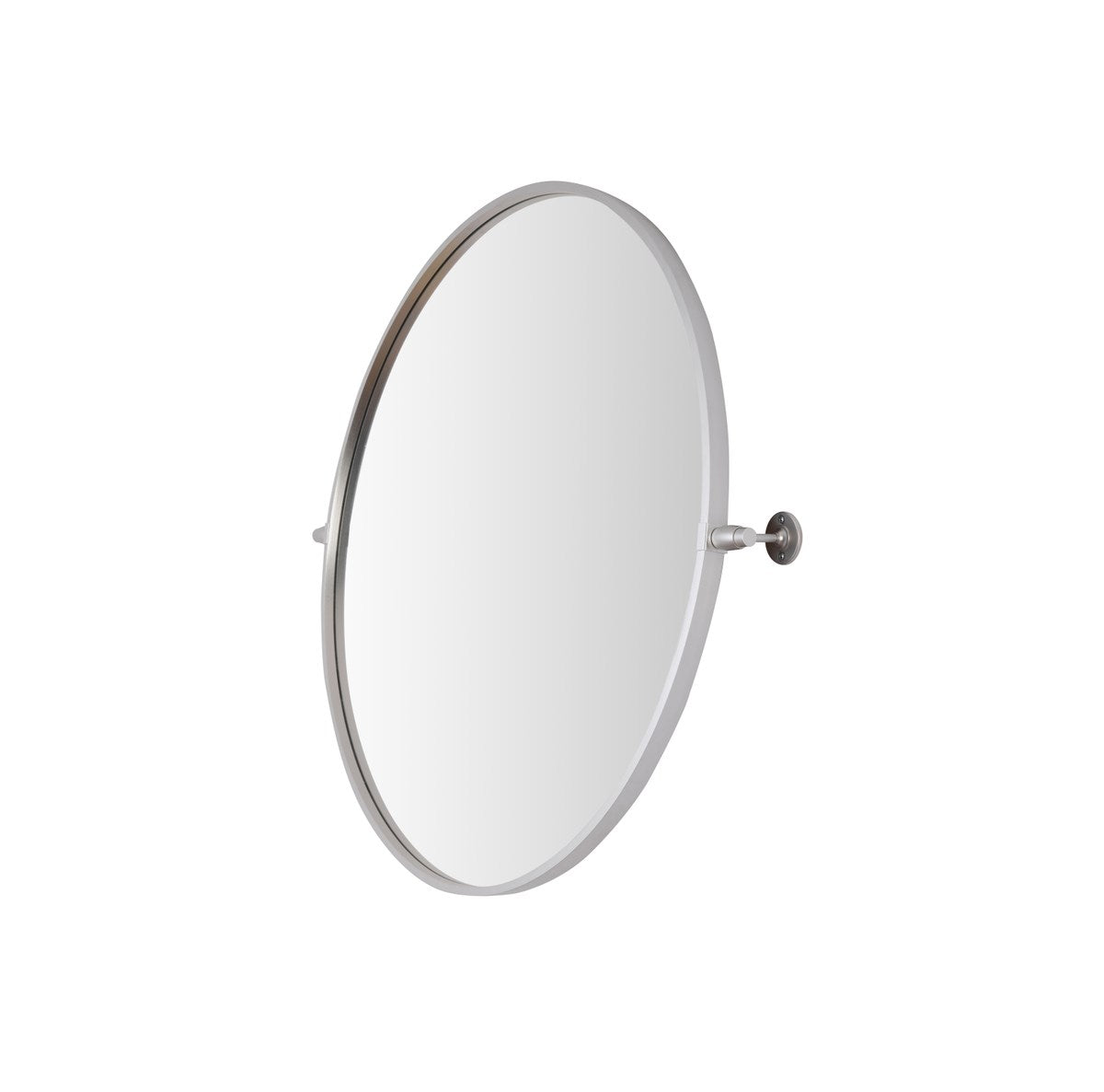 Round Pivot Mirror 30 Inch In Silver