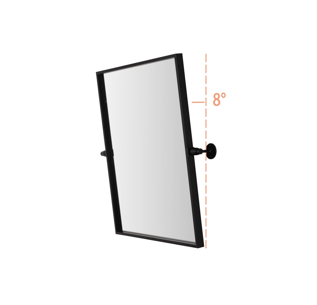 Rectangle Pivot Mirror 24X20 Inch In Black