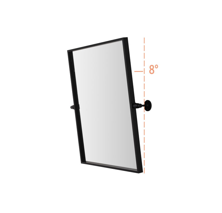 Rectangle Pivot Mirror 24X20 Inch In Black