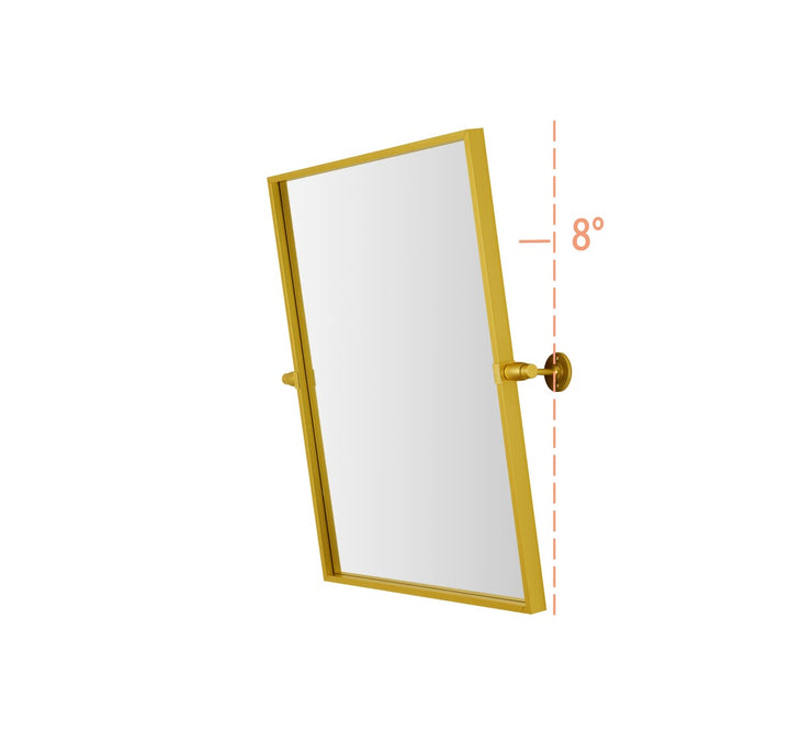 Rectangle Pivot Mirror 24X20 Inch In Gold