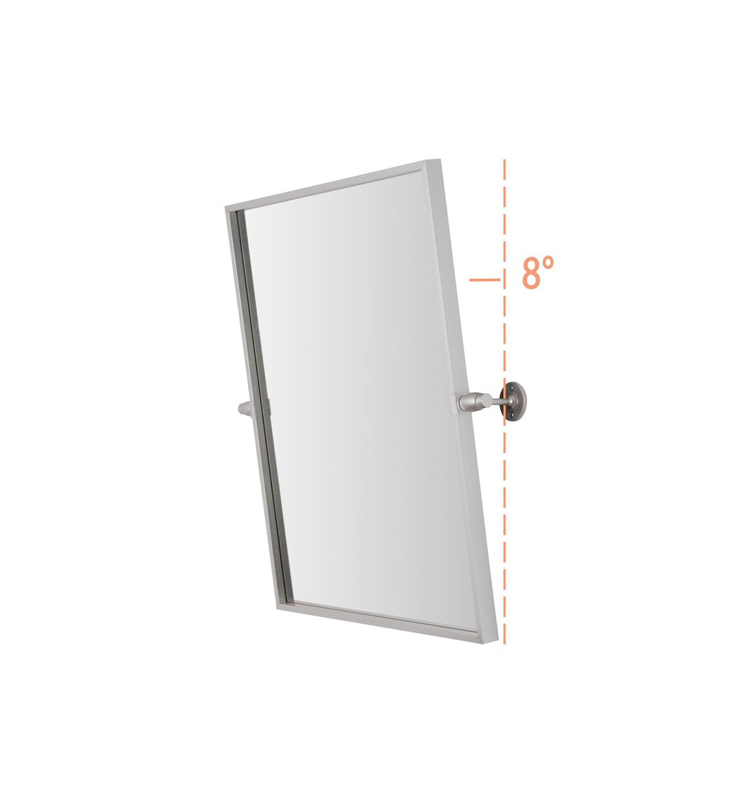 Rectangle Pivot Mirror 24X20 Inch In Silver