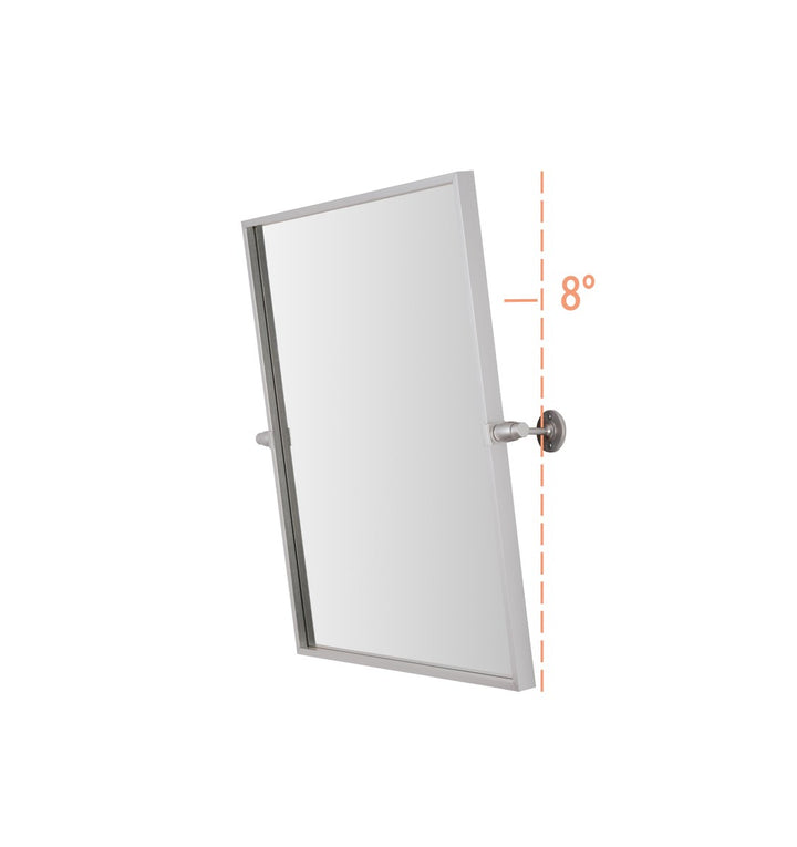 Rectangle Pivot Mirror 24X20 Inch In Silver