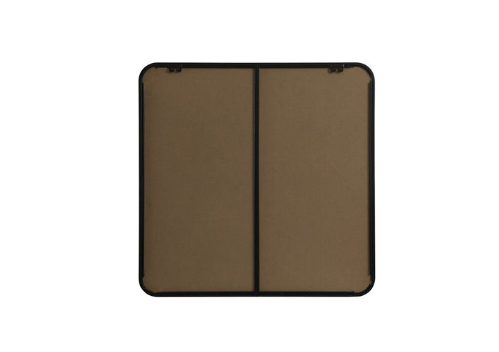 Soft Corner Metal Square Mirror 30X30 Inch In Black