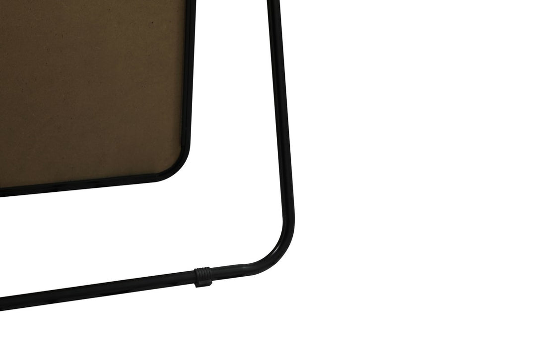 Soft Corner Metal Rectangle Mirror 32X72 Inch In Black