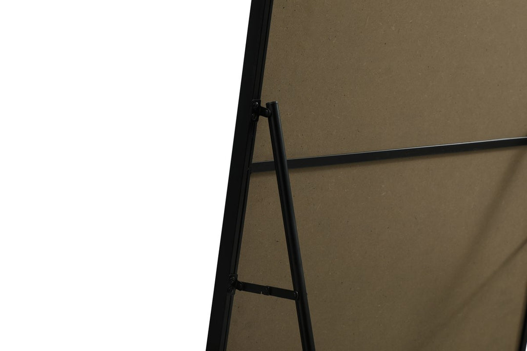 Soft Corner Metal Rectangle Mirror 32X72 Inch In Black