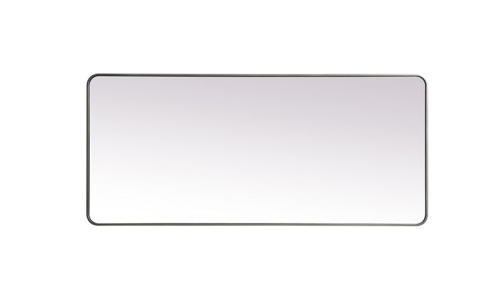 Soft Corner Metal Rectangle Mirror 32X72 Inch In Silver