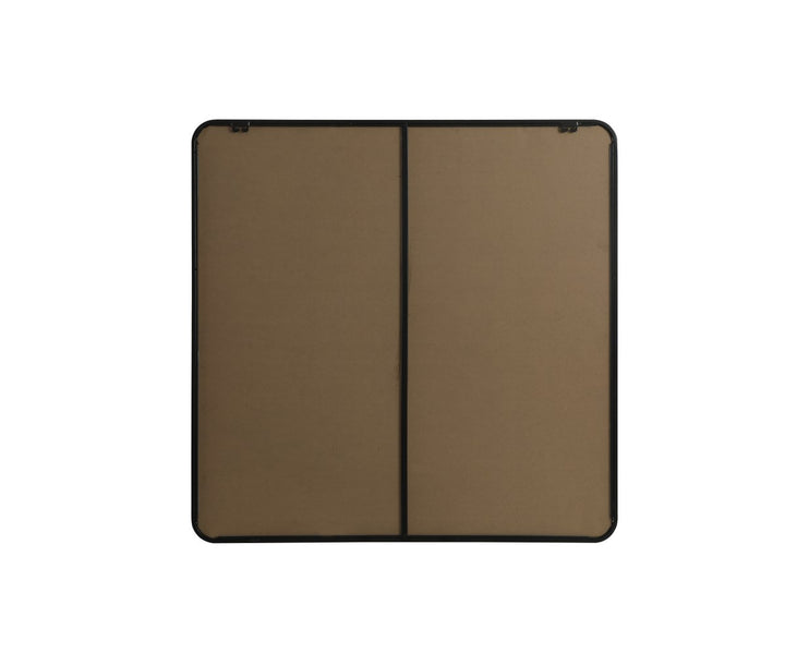 Soft Corner Metal Square Mirror 42X42 Inch In Black