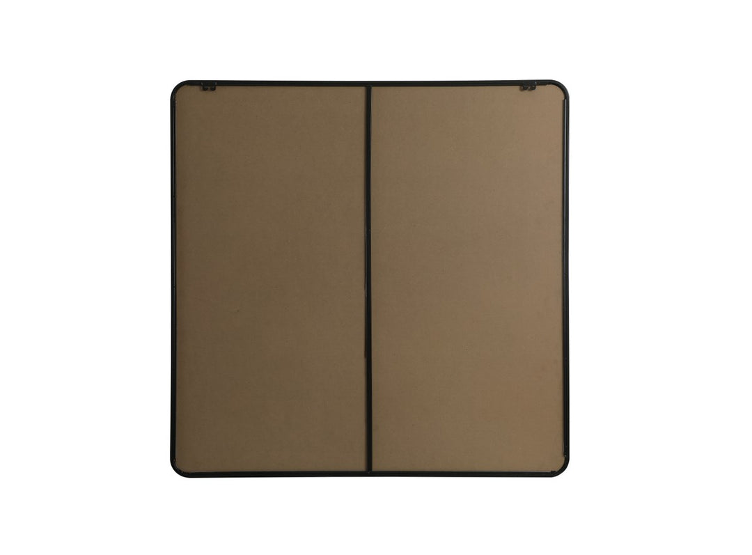 Soft Corner Metal Square Mirror 48X48 Inch In Black