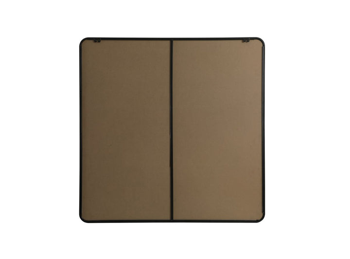 Soft Corner Metal Square Mirror 48X48 Inch In Black