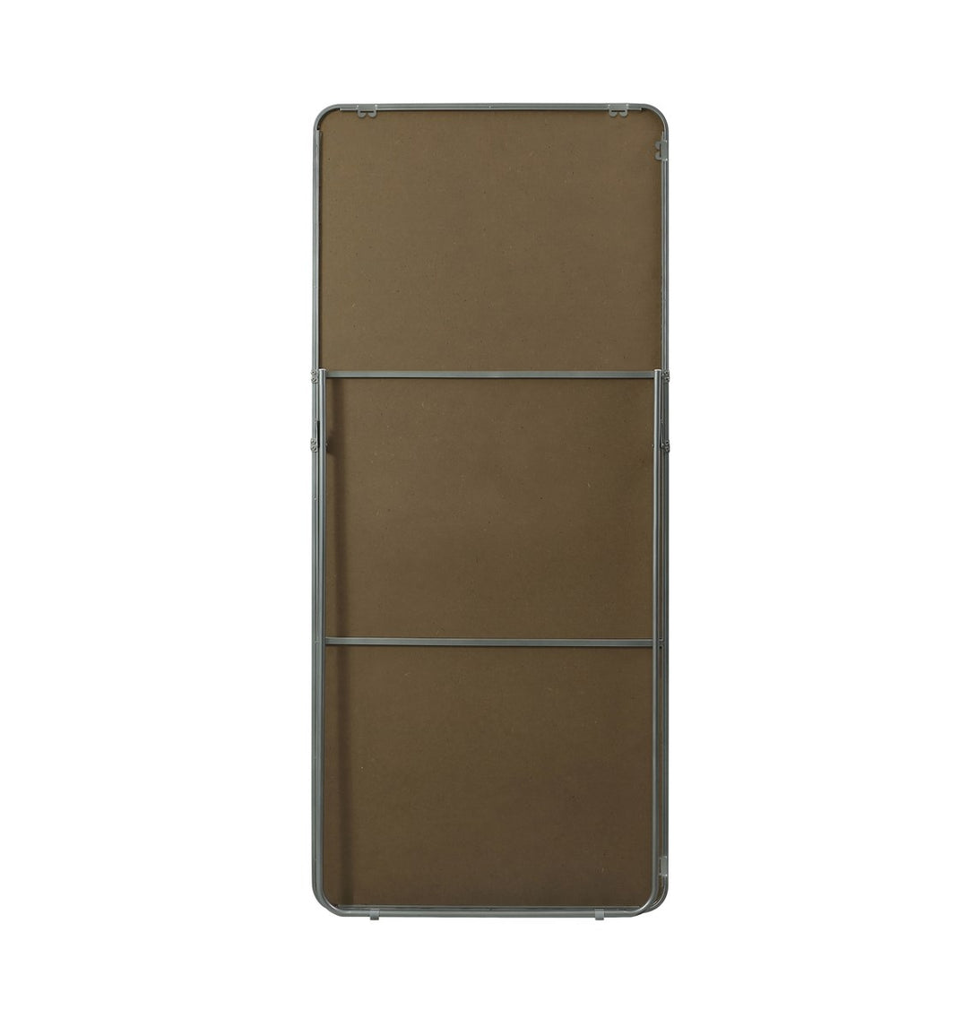 Soft Corner Metal Rectangle Full Length Mirror 30X60 Inch In Silver