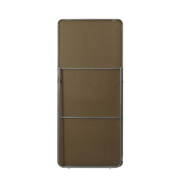 Soft Corner Metal Rectangle Full Length Mirror 30X60 Inch In Silver
