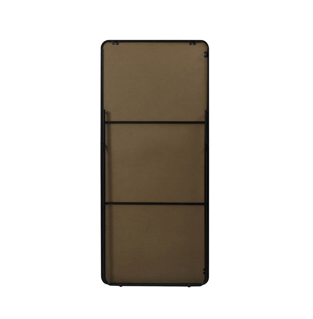 Soft Corner Metal Rectangle Full Length Mirror 32X72 Inch In Black