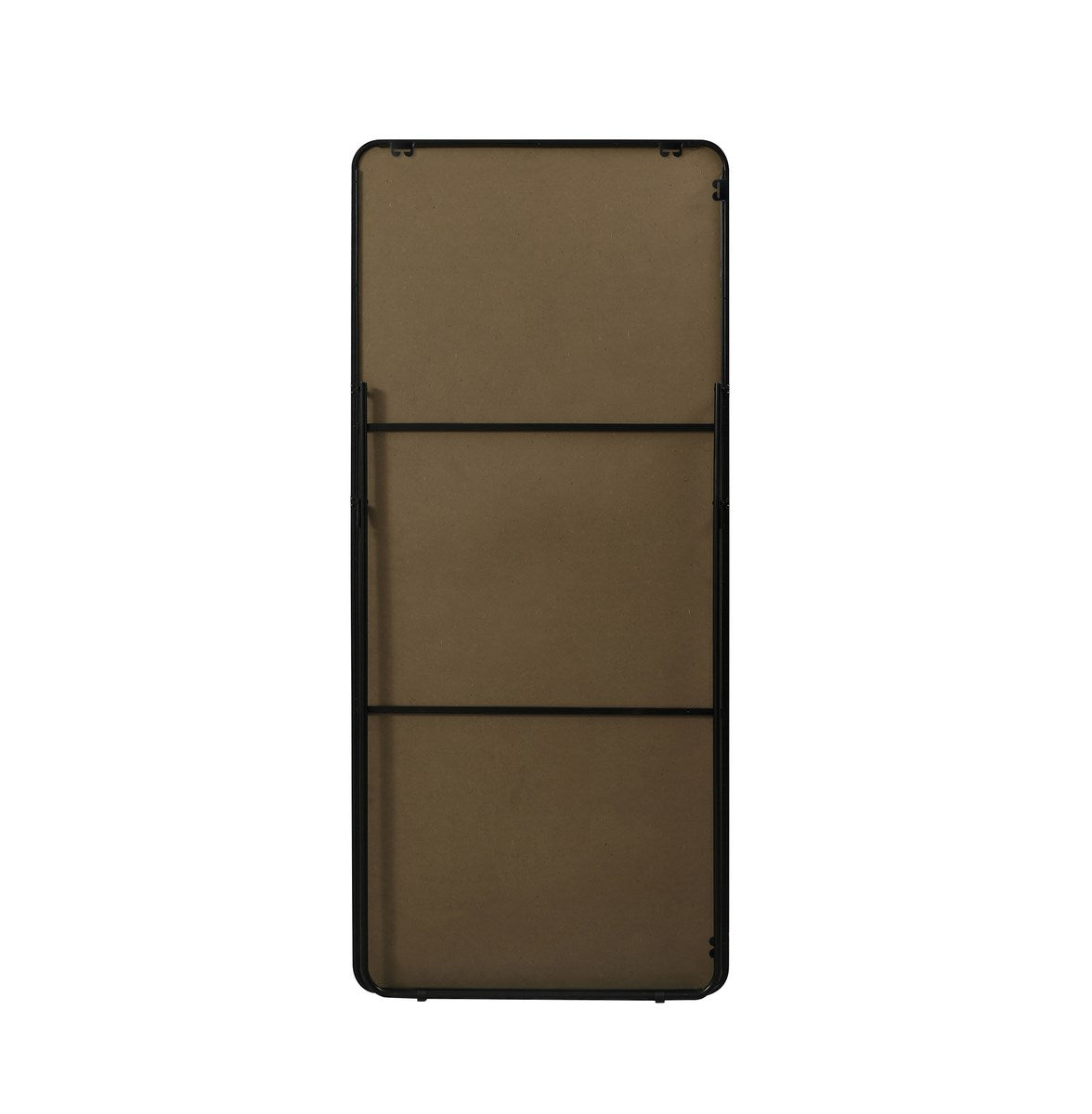 Soft Corner Metal Rectangle Full Length Mirror 32X72 Inch In Black