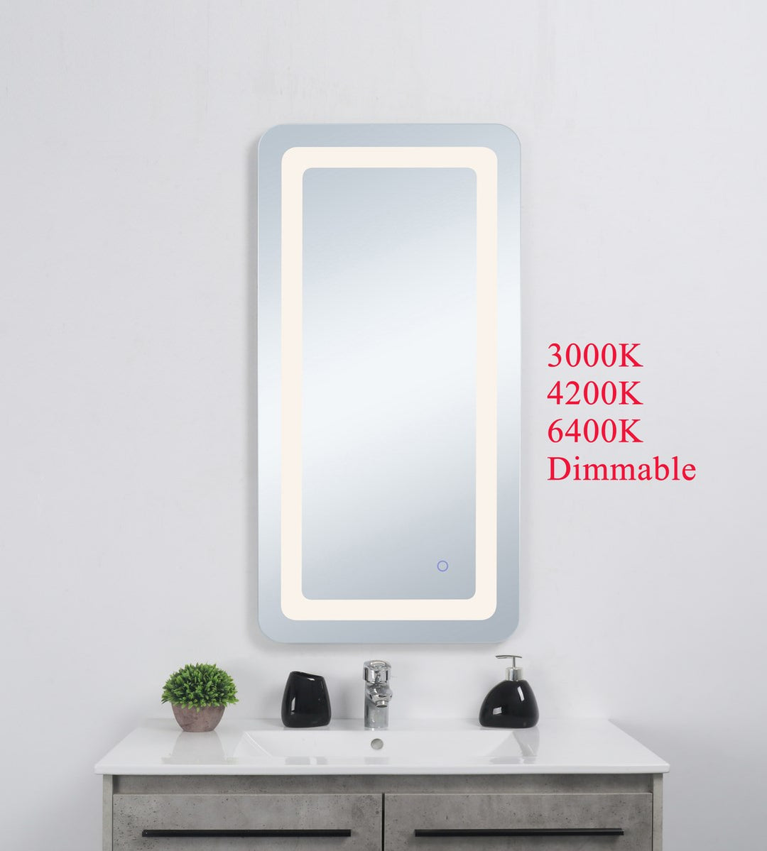 27In X 40In Soft Edge Led Mirror