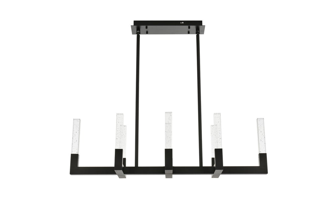 42 Inch Adjustable Led Pendant In Black by Elegant Lighting