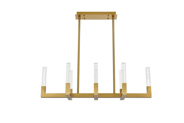 42 Inch Adjustable Led Pendant In Satin Gold by Elegant Lighting