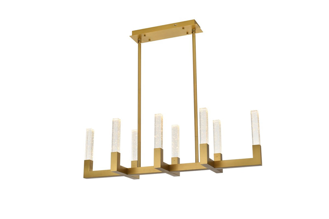 42 Inch Adjustable Led Pendant In Satin Gold