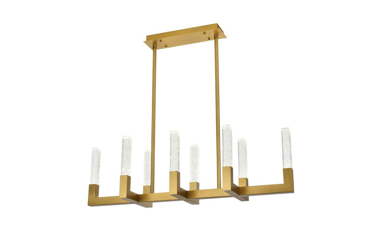 42 Inch Adjustable Led Pendant In Satin Gold