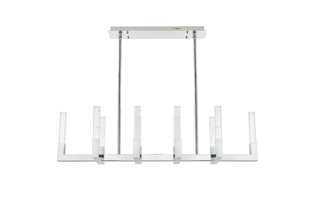 48 Inch Adjustable Led Pendant In Chrome by Elegant Lighting