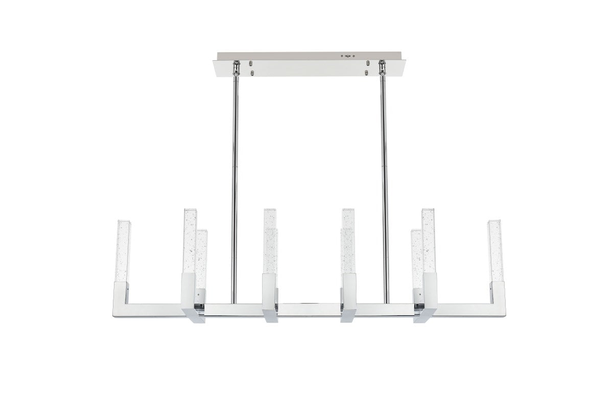 48 Inch Adjustable Led Pendant In Chrome by Elegant Lighting