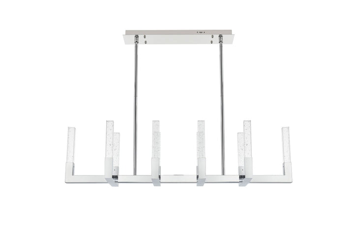 48 Inch Adjustable Led Pendant In Chrome by Elegant Lighting