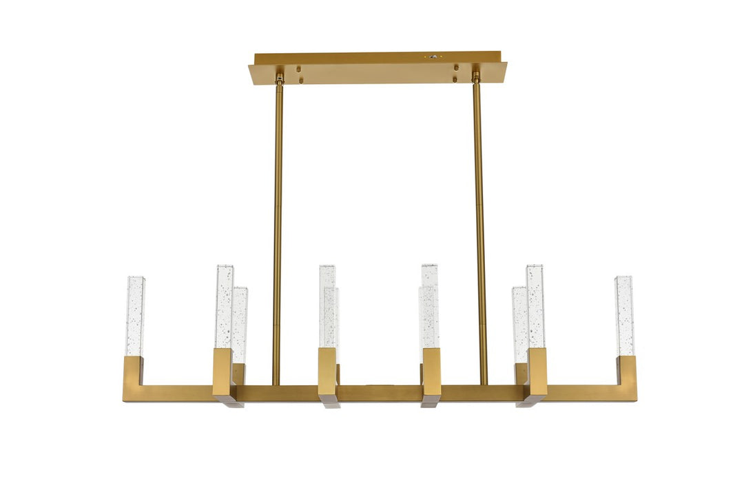 48 Inch Adjustable Led Pendant In Satin Gold by Elegant Lighting