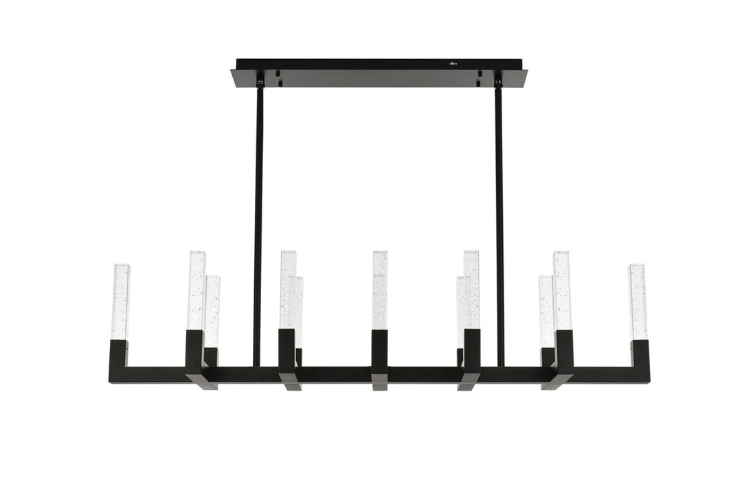 54 Inch Adjustable Led Pendant In Black by Elegant Lighting
