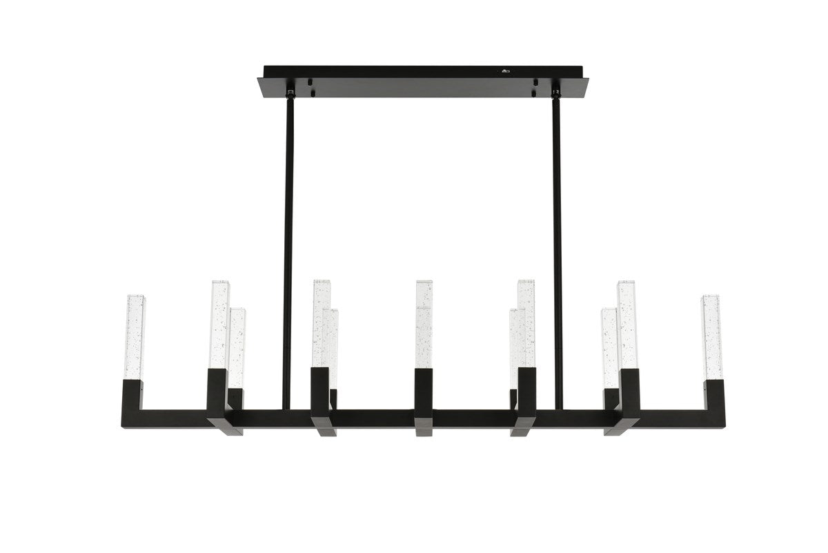 54 Inch Adjustable Led Pendant In Black by Elegant Lighting