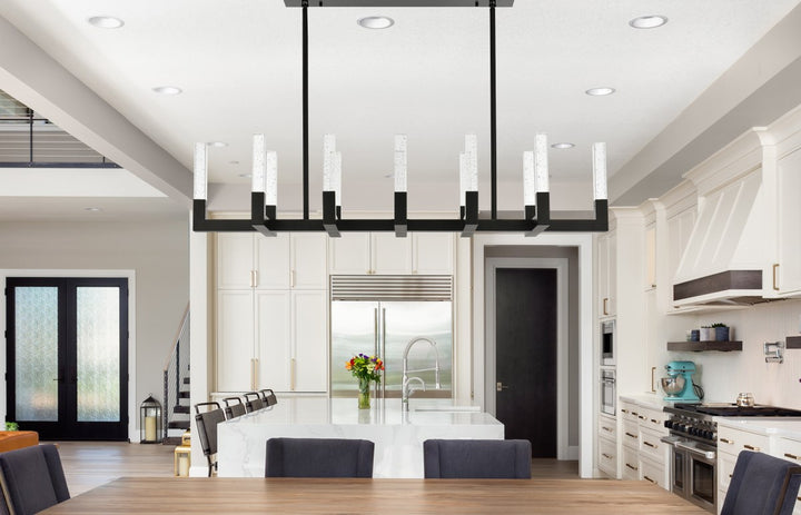 54 Inch Adjustable Led Pendant In Black