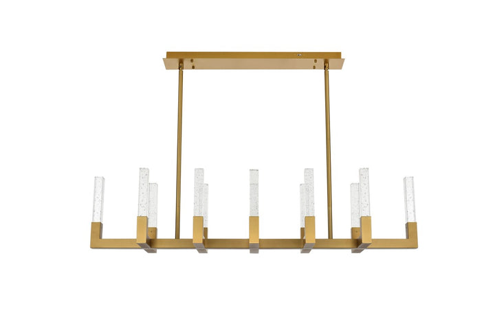 54 Inch Adjustable Led Pendant In Satin Gold by Elegant Lighting