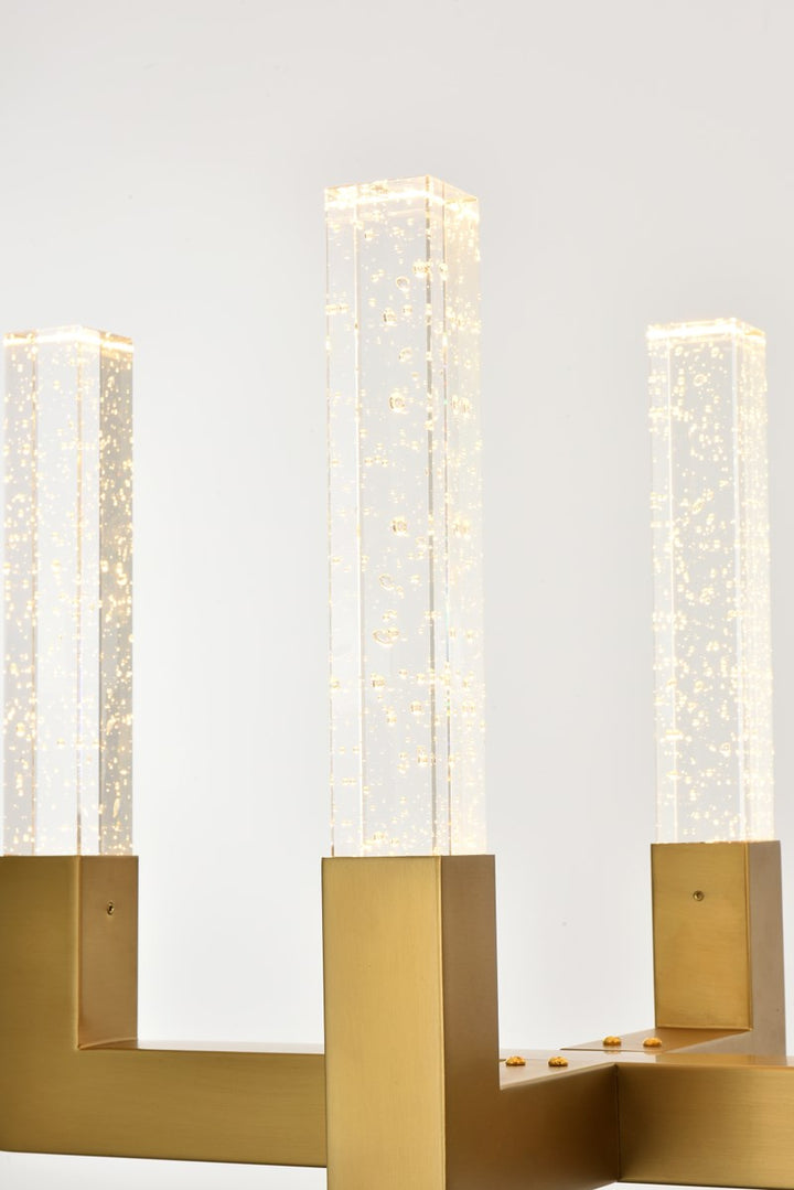 54 Inch Adjustable Led Pendant In Satin Gold