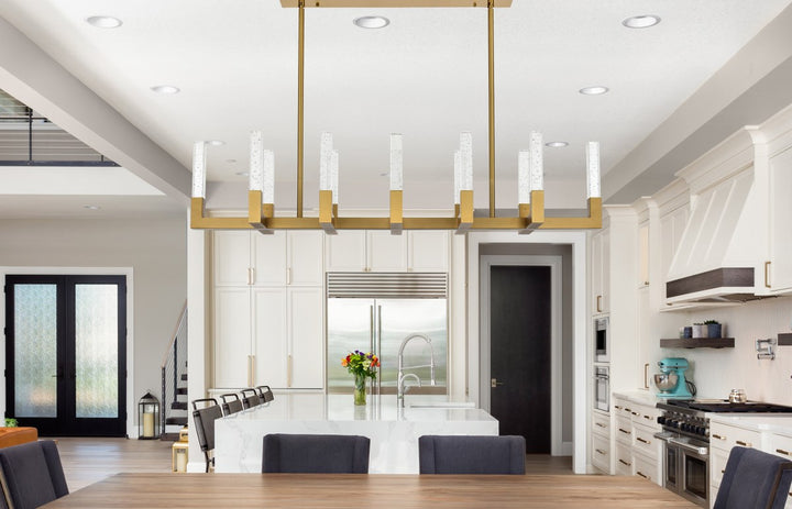 54 Inch Adjustable Led Pendant In Satin Gold