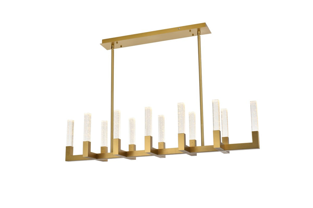 54 Inch Adjustable Led Pendant In Satin Gold