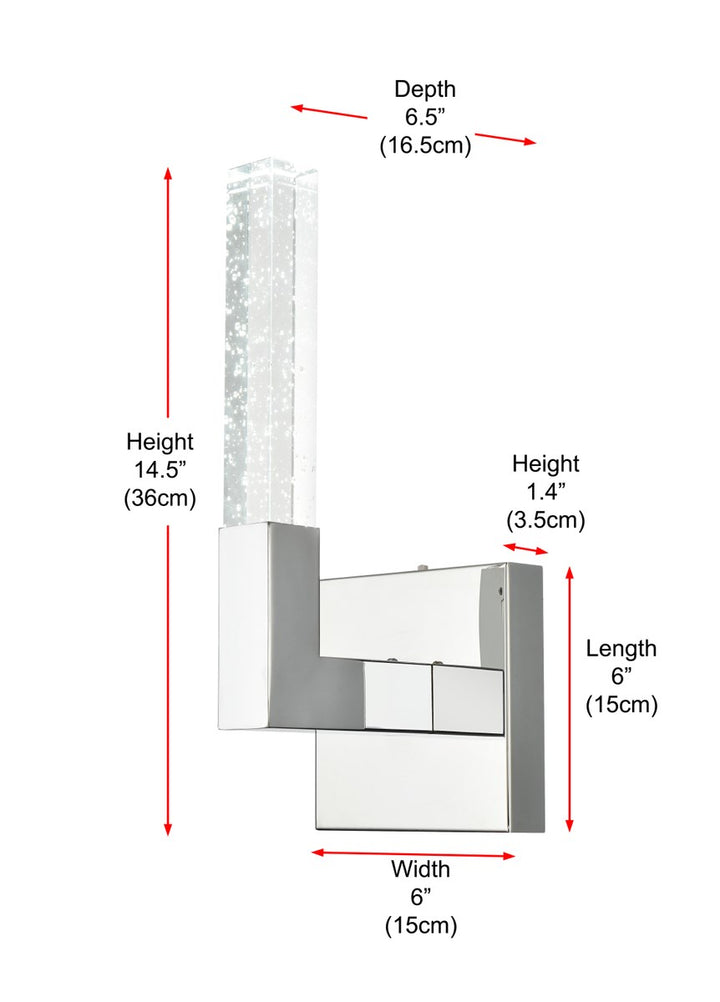 6 Inch Adjustable Led Wall Sconce In Chrome