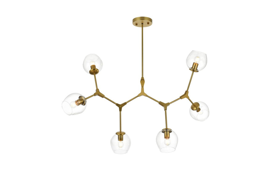 49 Inch Chandelier In Brass by Elegant Lighting