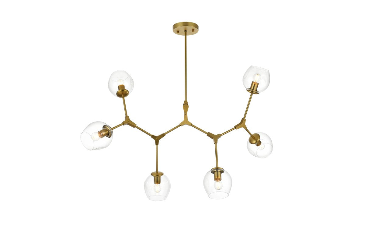 49 Inch Chandelier In Brass by Elegant Lighting