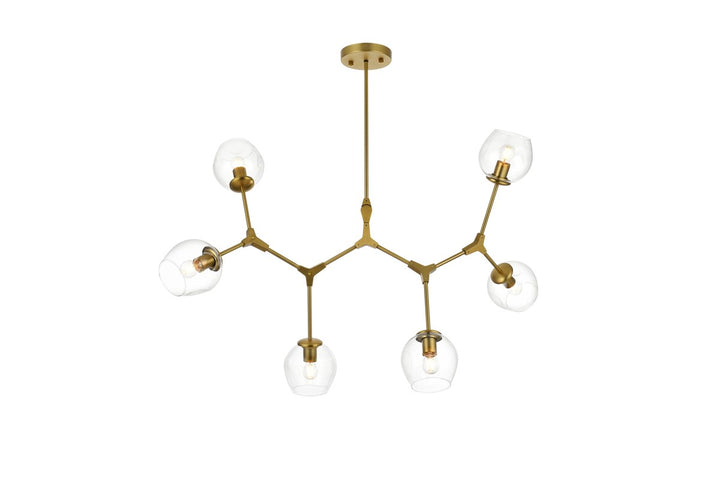 49 Inch Chandelier In Brass by Elegant Lighting