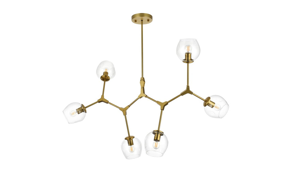 49 Inch Chandelier In Brass