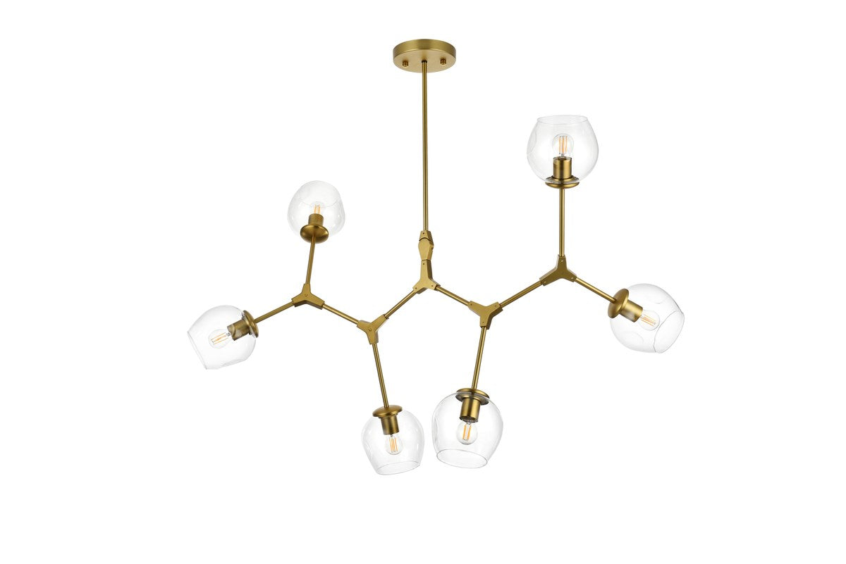 49 Inch Chandelier In Brass
