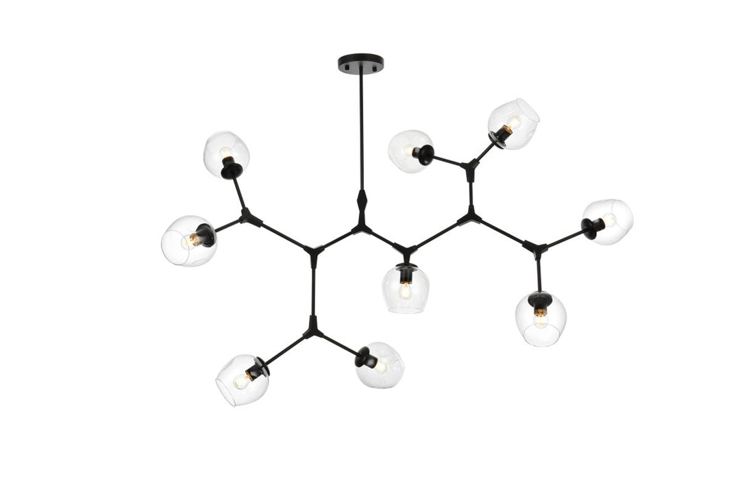 60 Inch Chandelier In Black by Elegant Lighting