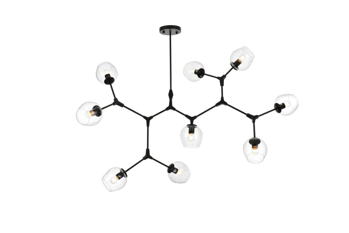 60 Inch Chandelier In Black by Elegant Lighting
