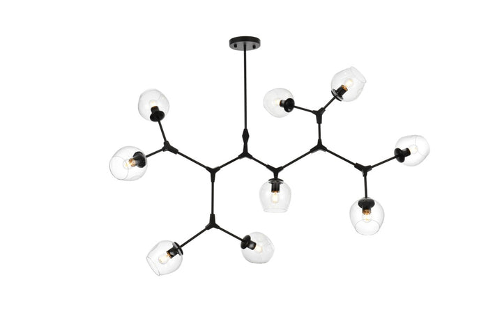 60 Inch Chandelier In Black by Elegant Lighting