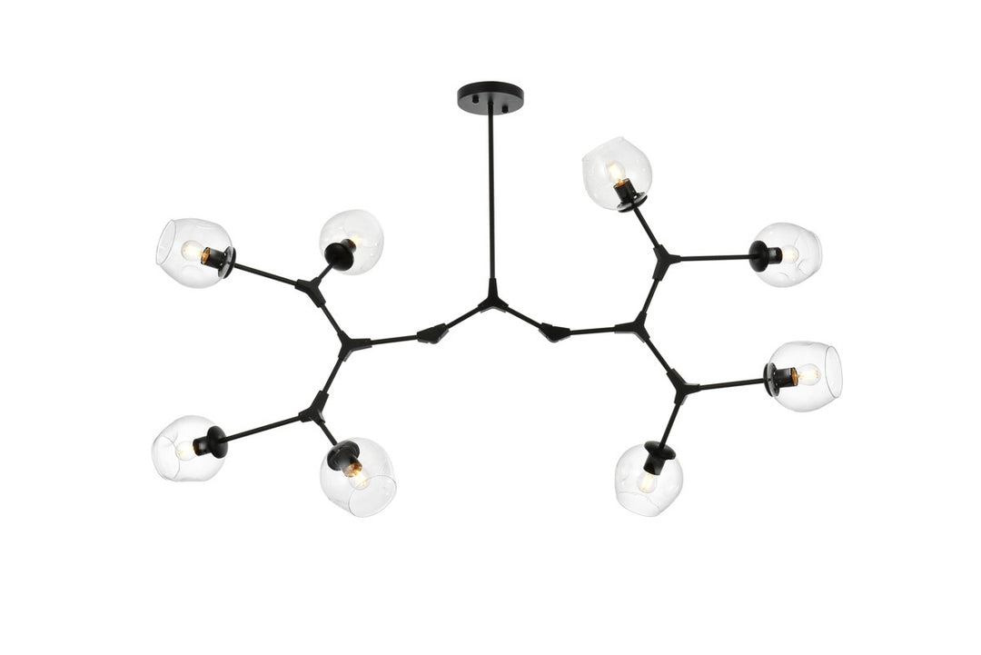 61 Inch Chandelier In Black by Elegant Lighting