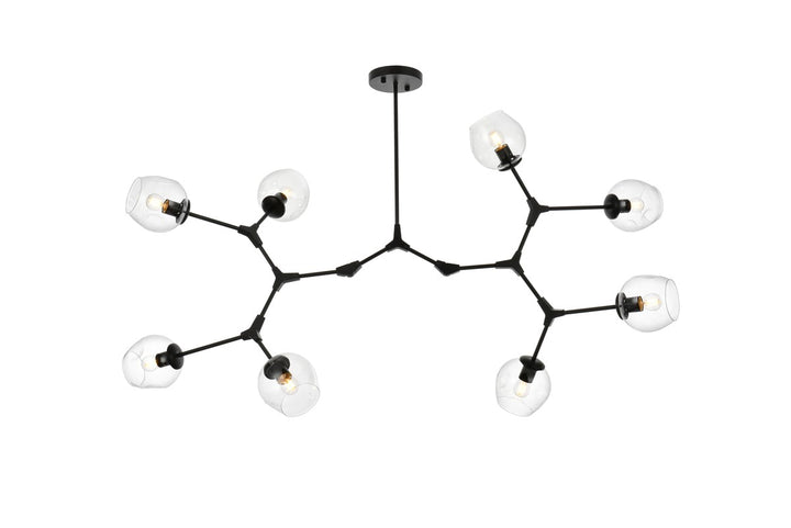 61 Inch Chandelier In Black by Elegant Lighting