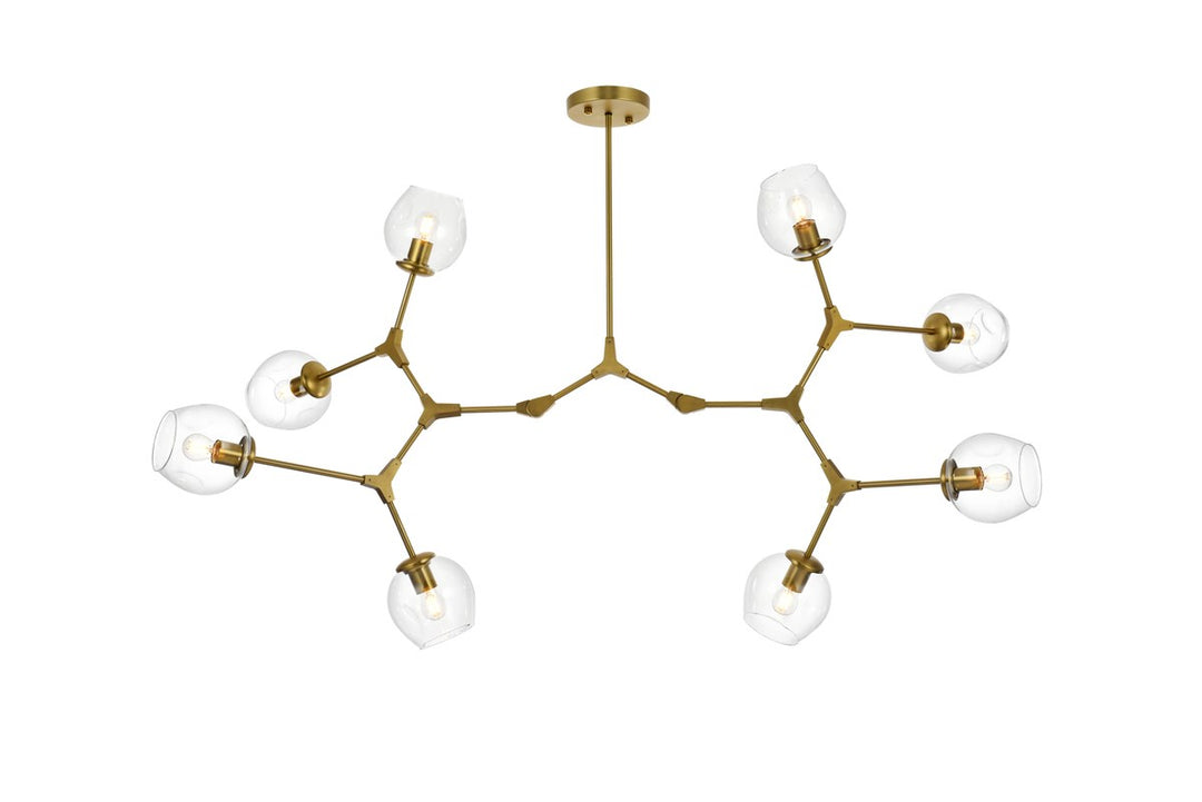 61 Inch Chandelier In Brass by Elegant Lighting