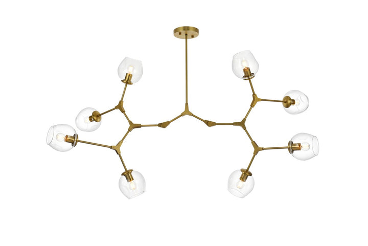 61 Inch Chandelier In Brass by Elegant Lighting