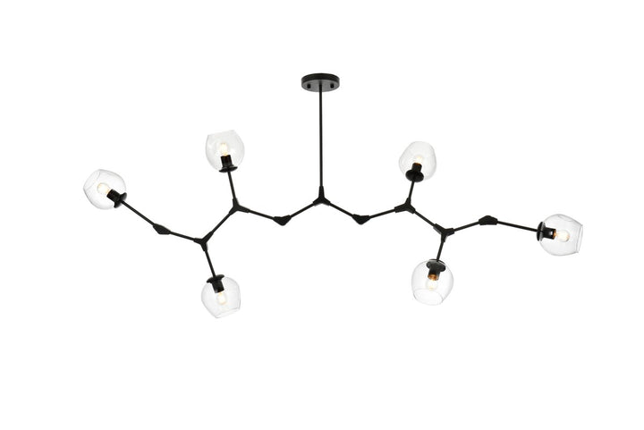 70 Inch Chandelier In Black by Elegant Lighting